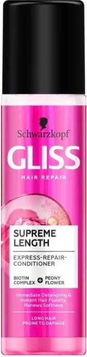 Gliss Supreme Length Express Repair Спрей балсам без отмиване за дълга коса с цъфтящи краища 200 мл