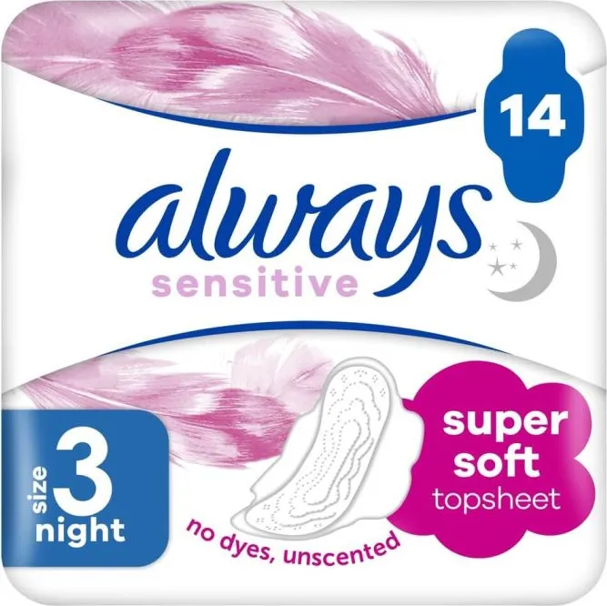 Always Sensitive Ultra Night Duo Дамски нощни превръзки x 14 бр