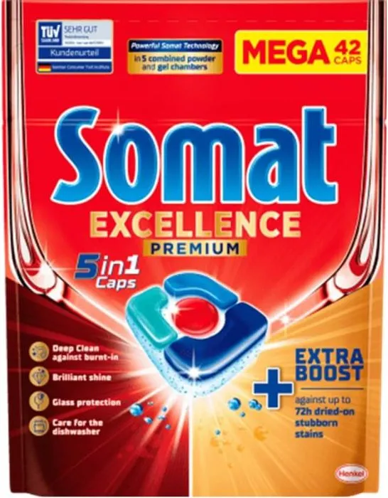 Somat Excellence Premium Таблетки за съдомиялна машина 5в1 х 42 бр