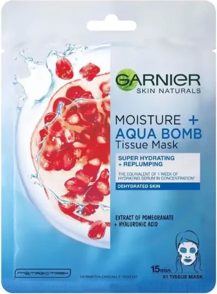 Garnier Skin Naturals Интензивно хидратираща шийт маска за лице за дехидратирана кожа 32 гр
