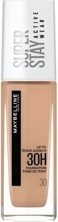 Maybelline SuperStay 30h Дълготраен фон дьо тен за лице с високо покритие, 30 Sand