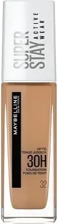 Maybelline SuperStay 30h Дълготраен фон дьо тен за лице с високо покритие, 32 Golden