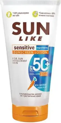 Sun Like Carotene Sensitive Слънцезащитен еко лосион за чувствителна кожа SPF50+ x125 мл