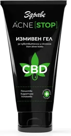 Здраве Acne Stop CBD Измивен гел за чувствителна и склонна към акне кожа 150 мл