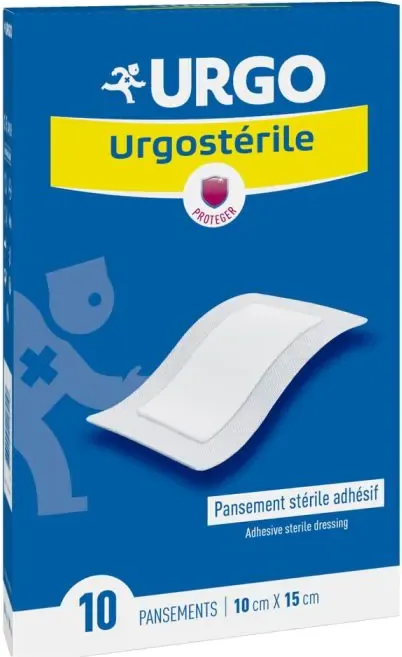 Urgo Urgosterile Стерилен пластир 10 см х 15 см x10 бр