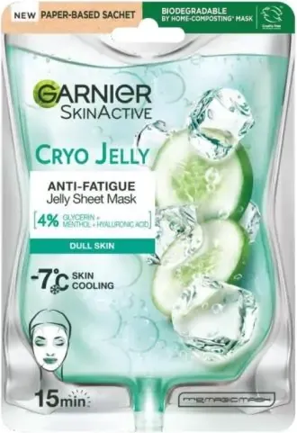 Garnier Skin Active Cryo Jelly Sheet Mask Маска за лице срещу торбички под очите 27 гр