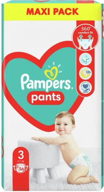 Пелени - гащички Pampers Pants Размер 3 Midi 56 бр