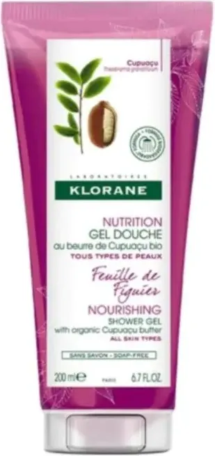 Klorane Подхранващ душ-гел за тяло лист от смокиня и органично масло от купуасу 200 мл