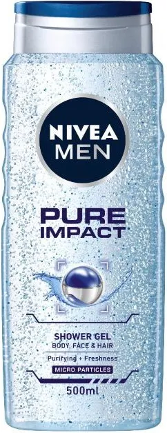 Nivea Men Pure Impact Душ-гел за мъже с фини ексфолиращи частици 500 мл