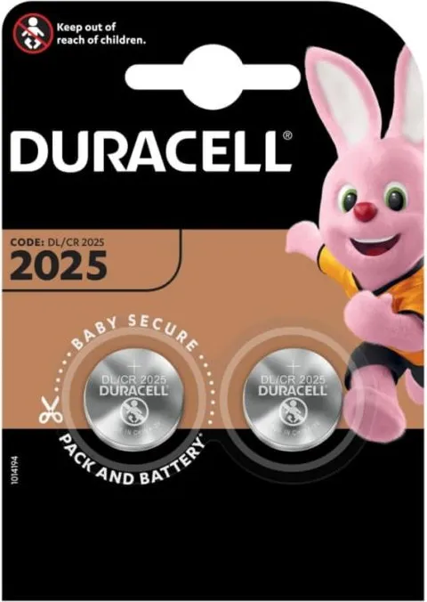 Duracell Литиева батерия CR2025 2 бр