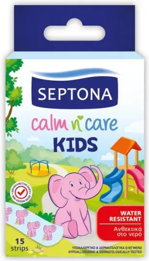 Septona Calm n' Care Kids Water Resistant Plasters Водоустойчиви пластири 15 бр