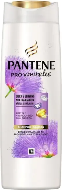 Pantene Pro-V Miracles Silky & Glowing Шампоан с биотин и копринен протеин 300 мл