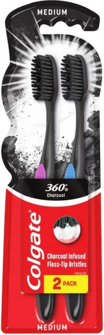 Colgate 360 Black Четка за зъби 2 бр