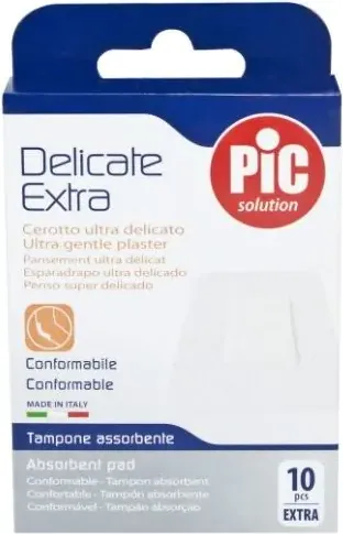 PIC Solution Delicate Еxtra Пластири деликат екстра 5 см х7 см х10 бр Artsana Italia