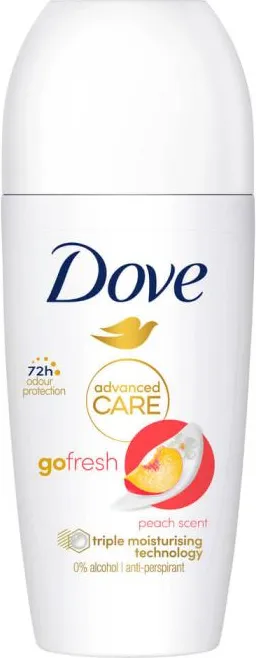 Dove Advanced Care Go Fresh Дезодорант рол он против изпотяване за жени с аромат на праскова 50 мл