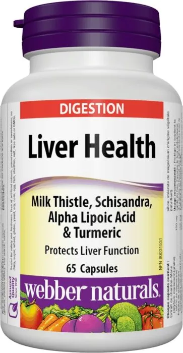 Webber Naturals Liver Health Ливър Хелт за нормално функциониране на черния дроб х 65 капсули