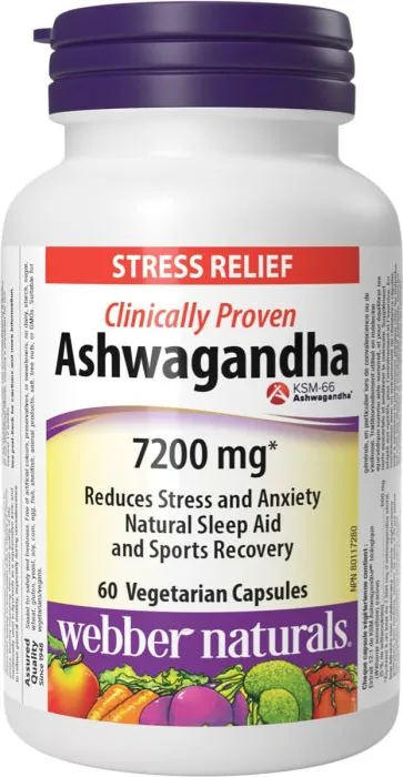 Webber Naturals Ashwagandha Ашваганда 7200 мг х 60 капсули