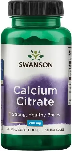 Swanson Calcium Citrate Калциев цитрат 200 мг х 60 капсули