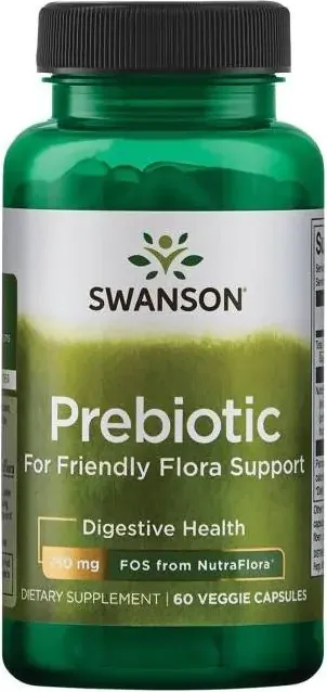 Swanson Prebiotic Пребиотик за поддържане на чревната флора 375 мг х60 капсули