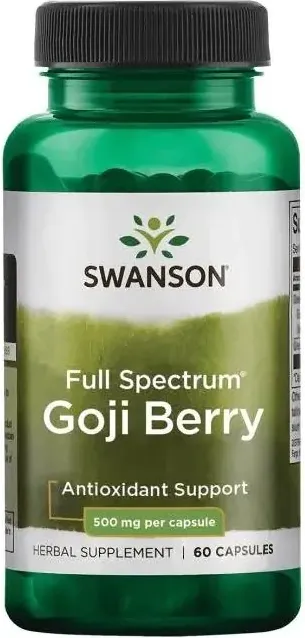 Swanson Goji Berry (Wolfberry) Годжи Бери (лиций) 500 мг х 60 капсули