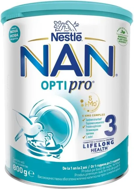 Nestle NAN Optipro 3 HM-O Обогатена млечна напитка 12М+ 800 г