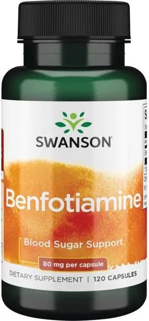 Swanson Benfotiamine Бенфотиамин 80 мг х 120 капсули