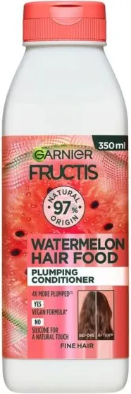 Garnier Fructis  Watermelon Hair Food Уплътняващ балсам за тънка и фина коса с диня 350 мл