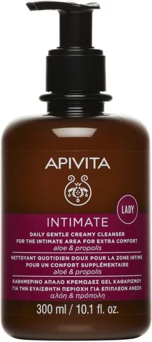 Apivita Intimate Lady Кремообразен хидратиращ гел за интимна хигиена с pH 4.0 300 мл