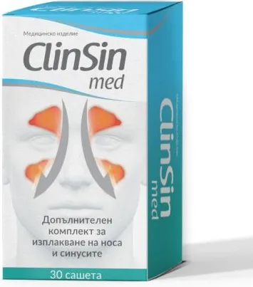 NaturProdukt ClinSin med Сашета за изплакване на носа и синусите х 30 броя