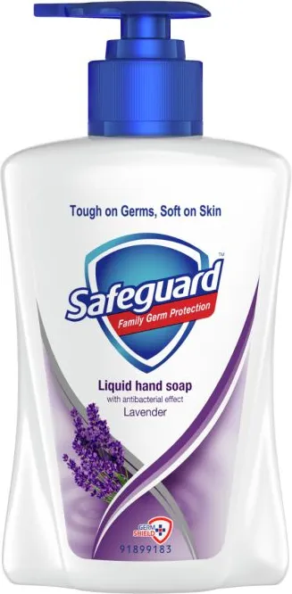 Safeguard Lavender Liquid Hand Soap Антибактериален течен сапун за ръце с лавандула 225 мл