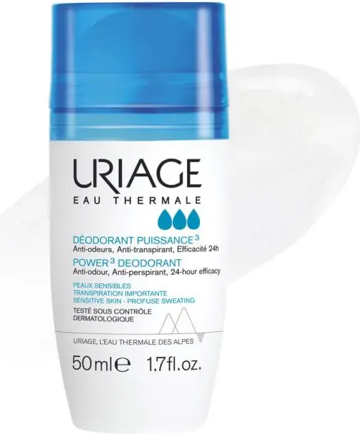 Uriage Power 3 Рол-он дезодорант против изпотяване за чувствителна кожа 50 мл