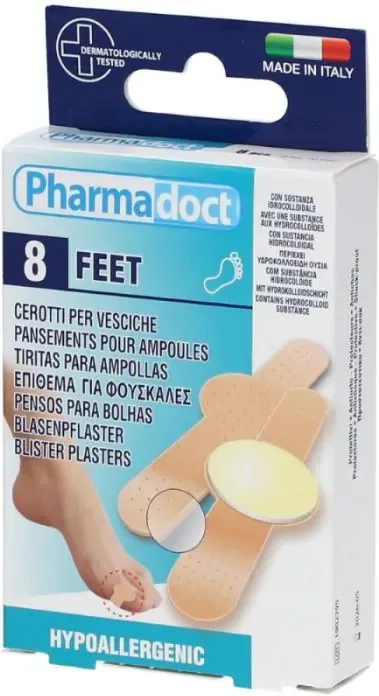 Pharmadoct Feet Хидроколоидни пластири с пяна за мазоли х 8 бр