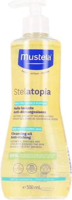 Mustela Stelatopia Душ-олио за атопична кожа 500 мл