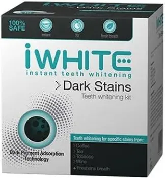 iWhite Instant Dark Stains  Гел-шини за незабавно избелване на зъбите с активен въглен 10 бр Комплект