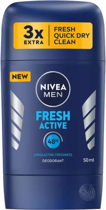 Nivea Men Fresh Active Дезодорант стик против изпотяване за мъже 50 мл