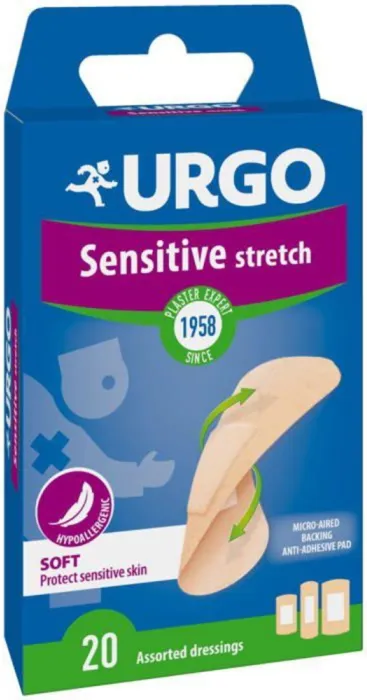 Urgo Sensitive Stretch Мултиразтегаем пластир 3 размера х20 бр