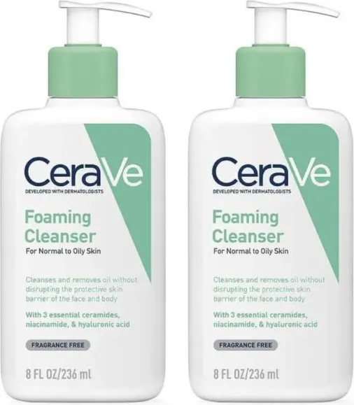 CeraVe DUO Пенлив измиващ гел за нормална към смесена кожа