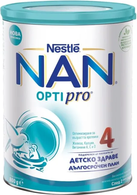 Nestle NAN Optipro 4 Обогатена млечна напитка 24М+ 800 г