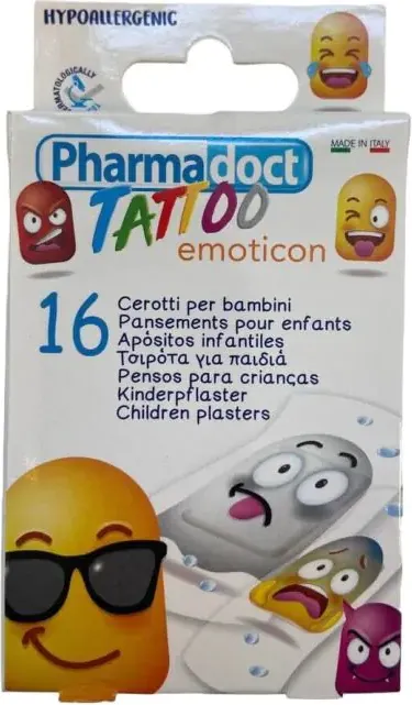 Pharmadoct Kids Tatto Детски пластири с емотикони х 16 броя