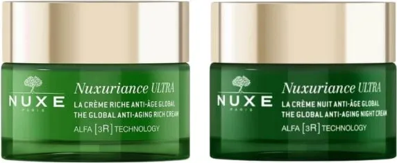 Nuxe Nuxuriance Ultra Обогатен крем с глобално действие 50 мл + Nuxe Nuxuriance Ultra Противостареещ нощен крем за лице с глобално действие 50 мл Комплект