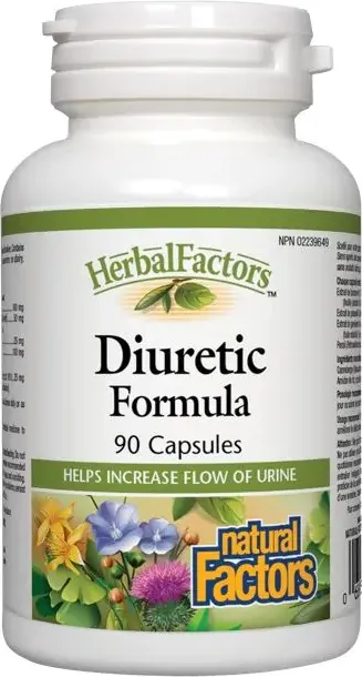 Natural Factors Diuretic Formula при задържане на течности и отоци 300 мг х 90 капсули
