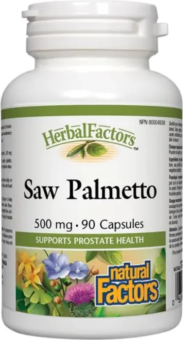 Natural Factors Saw Palmetto Сао Палмето при често и затруднено уриниране 500 мг х 90 капсули