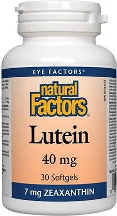 Natural Factors Lutein Лутеин за подобряване на зрението 40 мг х 30 капсули