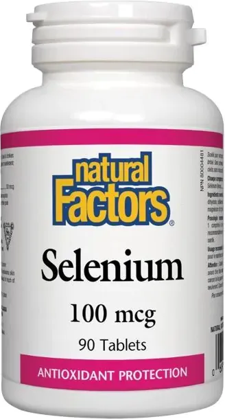 Natural Factors Selenium Селен антиоксидант 100 мкг х 90 таблетки