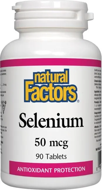 Natural Factors Selenium Селен антиоксидант 50 мкг х90 таблетки