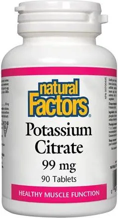 Natural Factors Potassium Citrate Калий 99 мг х 90 таблетки