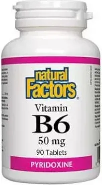 Natural Factors Vitamin B6 Пиридоксин хидрохлорид 50 мг 90 капсули