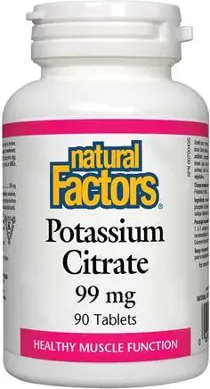 Natural Factors Potassium Citrate Калий 99 мг х 90 таблетки