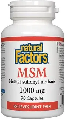 Natural Factors MSM /Methyl-sulfonyl-methane/ при ставни проблеми 1000 мг х 90 капсули