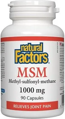 Natural Factors MSM /Methyl-sulfonyl-methane/ при ставни проблеми 1000 мг х 90 капсули